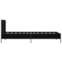 Schwarzer Bettrahmen aus Holzwerkstoff und Metall, 75 x 190 cm von vidaXL, Betten und Lattenroste - Ref: Foro24-845557, Preis...