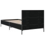Schwarzer Bettrahmen aus Holzwerkstoff und Metall, 75 x 190 cm von vidaXL, Betten und Lattenroste - Ref: Foro24-845557, Preis...