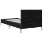 Bettgestell aus Holzwerkstoff und schwarzem Metall, 100 x 200 cm von vidaXL, Betten und Lattenroste - Ref: Foro24-845522, Pre...