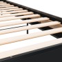 Bettgestell aus Holzwerkstoff und schwarzem Metall, 100 x 200 cm von vidaXL, Betten und Lattenroste - Ref: Foro24-845522, Pre...