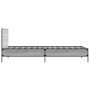Estructura cama madera ingeniería metal gris Sonoma 75x190 cm de vidaXL, Camas y somieres - Ref: Foro24-845560, Precio: 77,77...
