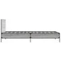Sonoma-graues Metall-Holzwerkstoff-Bettgestell, 75 x 190 cm von vidaXL, Betten und Lattenroste - Ref: Foro24-845560, Preis: 7...