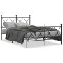 Estructura de cama cabecero y estribo metal negro 120x200 cm de vidaXL, Camas y somieres - Ref: Foro24-376518, Precio: 108,11...