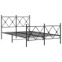 Estructura de cama cabecero y estribo metal negro 120x200 cm de vidaXL, Camas y somieres - Ref: Foro24-376518, Precio: 108,11...