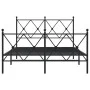 Black metal headboard and footboard bed frame 120x200 cm by vidaXL, Beds and slatted bases - Ref: Foro24-376518, Price: 106,7...