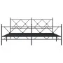 Bettgestell mit Kopf- und Fußteil aus schwarzem Metall, 180 x 200 cm von vidaXL, Betten und Lattenroste - Ref: Foro24-376524,...