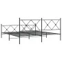 Bettgestell mit Kopf- und Fußteil aus schwarzem Metall, 180 x 200 cm von vidaXL, Betten und Lattenroste - Ref: Foro24-376524,...