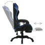 Gaming-Stuhl mit RGB-LED-Lichtern in Blau und schwarzem Kunstleder von vidaXL, Bürostühle - Ref: Foro24-288006, Preis: 187,83...