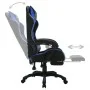Gaming-Stuhl mit RGB-LED-Lichtern in Blau und schwarzem Kunstleder von vidaXL, Bürostühle - Ref: Foro24-288006, Preis: 184,91...