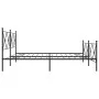 Black metal headboard and footboard bed frame 193x203 cm by vidaXL, Beds and slatted bases - Ref: Foro24-376526, Price: 140,6...