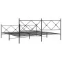 Black metal headboard and footboard bed frame 193x203 cm by vidaXL, Beds and slatted bases - Ref: Foro24-376526, Price: 140,6...