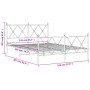 Bettgestell aus Metall mit Kopfteil und weißem Fußteil 140x200 cm von vidaXL, Betten und Lattenroste - Ref: Foro24-376570, Pr...