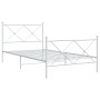 Metallbettgestell mit Kopf- und Fußteil weiß 100x200 cm von vidaXL, Betten und Lattenroste - Ref: Foro24-376564, Preis: 90,30...
