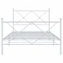 Metal bed frame with headboard and footboard white 100x200 cm by vidaXL, Beds and slatted bases - Ref: Foro24-376564, Price: ...