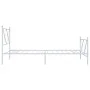 Metal bed frame with headboard and footboard white 100x200 cm by vidaXL, Beds and slatted bases - Ref: Foro24-376564, Price: ...
