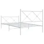 Metal bed frame with headboard and footboard white 100x200 cm by vidaXL, Beds and slatted bases - Ref: Foro24-376564, Price: ...