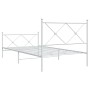 Metallbettgestell mit Kopf- und Fußteil weiß 100x200 cm von vidaXL, Betten und Lattenroste - Ref: Foro24-376564, Preis: 90,30...