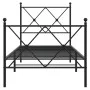 Bed frame with headboard and black metal footboard 80x200 cm by vidaXL, Beds and slatted bases - Ref: Foro24-376511, Price: 7...