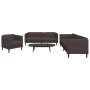 Juego de sofás 3 piezas tela marrón oscuro by vidaXL, Sofas - Ref: Foro24-3209232, Price: 712,56 €, Discount: %