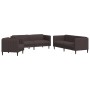 Juego de sofás 3 piezas tela marrón oscuro by vidaXL, Sofas - Ref: Foro24-3209232, Price: 712,56 €, Discount: %