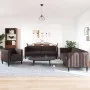 Dreiteiliges Sofaset in dunkelbraunem Stoff. von vidaXL, Sofas - Ref: Foro24-3209232, Preis: 701,68 €, Rabatt: %