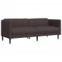 Juego de sofás 3 piezas tela marrón oscuro by vidaXL, Sofas - Ref: Foro24-3209232, Price: 701,68 €, Discount: %