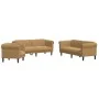 Dreiteiliges Samtsofa-Set in Braun. von vidaXL, Sofas - Ref: Foro24-3209218, Preis: 817,36 €, Rabatt: %