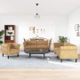 Dreiteiliges Samtsofa-Set in Braun. von vidaXL, Sofas - Ref: Foro24-3209218, Preis: 767,88 €, Rabatt: %