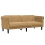 Dreiteiliges Samtsofa-Set in Braun. von vidaXL, Sofas - Ref: Foro24-3209218, Preis: 817,36 €, Rabatt: %