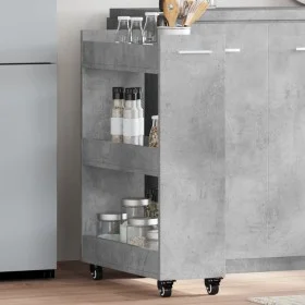 Rollcontainer aus Holzwerkstoff in Betongrau mit Rädern, 60x22x79 cm. von vidaXL, Schließfächer und Lagerschränke - Ref: Foro...