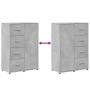 Aparador de madera de ingeniería gris hormigón 60x31x84 cm by vidaXL, Sideboards - Ref: Foro24-840509, Price: 95,25 €, Discou...