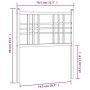 Kopfteil aus schwarzem Metall, 75 cm von vidaXL, Kopf- und Fußteile - Ref: Foro24-376350, Preis: 27,43 €, Rabatt: %