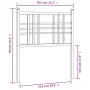 Kopfteil aus schwarzem Metall, 75 cm von vidaXL, Kopf- und Fußteile - Ref: Foro24-376350, Preis: 27,01 €, Rabatt: %