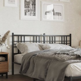 Cabecero de metal negro 160 cm de vidaXL, Cabeceros y pies de cama - Ref: Foro24-376359, Precio: 95,07 €, Descuento: %