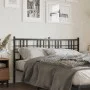 Cabecero de metal negro 160 cm de vidaXL, Cabeceros y pies de cama - Ref: Foro24-376359, Precio: 93,68 €, Descuento: %