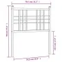 Kopfteil aus weißem Metall, 75 cm von vidaXL, Kopf- und Fußteile - Ref: Foro24-376399, Preis: 26,72 €, Rabatt: %
