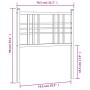 Kopfteil aus weißem Metall, 75 cm von vidaXL, Kopf- und Fußteile - Ref: Foro24-376399, Preis: 27,14 €, Rabatt: %