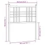 Kopfteil aus weißem Metall, 80 cm von vidaXL, Kopf- und Fußteile - Ref: Foro24-376400, Preis: 27,23 €, Rabatt: %