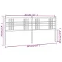 Kopfteil aus weißem Metall, 180 cm von vidaXL, Kopf- und Fußteile - Ref: Foro24-376409, Preis: 44,81 €, Rabatt: %