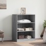 Graue Sonoma-Ingenieurholz-Kommode 77x48x102 cm von vidaXL, Kommoden-Organizer und Bar-Kleiderbügel - Ref: Foro24-840826, Pre...