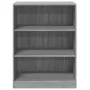 Graue Sonoma-Ingenieurholz-Kommode 77x48x102 cm von vidaXL, Kommoden-Organizer und Bar-Kleiderbügel - Ref: Foro24-840826, Pre...