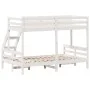 Etagenbett aus massivem weißem Kiefernholz, 90 x 200/120 x 200 cm von vidaXL, Betten und Lattenroste - Ref: Foro24-3207186, P...