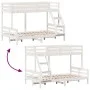 Etagenbett aus massivem weißem Kiefernholz, 90 x 200/120 x 200 cm von vidaXL, Betten und Lattenroste - Ref: Foro24-3207186, P...