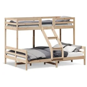 Solid pine wood bunk bed 80x200/140x200 cm by vidaXL, Beds and slatted bases - Ref: Foro24-3207165, Price: 310,17 €, Discount: %