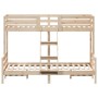 Litera de madera maciza de pino 80x200/140x200 cm de vidaXL, Camas y somieres - Ref: Foro24-3207165, Precio: 313,97 €, Descue...