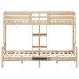 Litera de madera maciza de pino 80x200/140x200 cm de vidaXL, Camas y somieres - Ref: Foro24-3207165, Precio: 309,87 €, Descue...