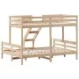 Litera de madera maciza de pino 80x200/140x200 cm de vidaXL, Camas y somieres - Ref: Foro24-3207165, Precio: 309,87 €, Descue...
