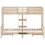 Solid pine wood bunk bed 90x200/140x200 cm by vidaXL, Beds and slatted bases - Ref: Foro24-3207173, Price: 321,15 €, Discount: %