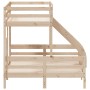 Litera de madera maciza de pino 90x200/140x200 cm de vidaXL, Camas y somieres - Ref: Foro24-3207173, Precio: 325,27 €, Descue...