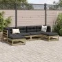 Juego de sofás jardín 6 pzas con cojines madera pino impregnada by vidaXL, Garden sets - Ref: Foro24-3295821, Price: 534,99 €...